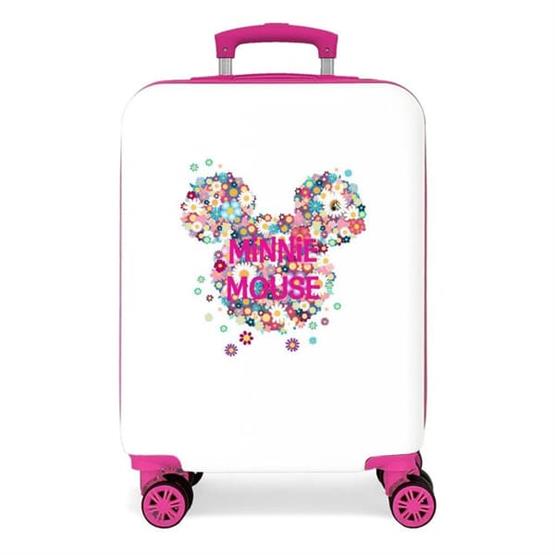 VALIGIA MINNIE BIANCA E FUCSIA 55CM