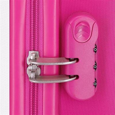 VALIGIA MINNIE BIANCA E FUCSIA 55CM