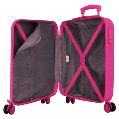 VALIGIA MINNIE BIANCA E FUCSIA 55CM
