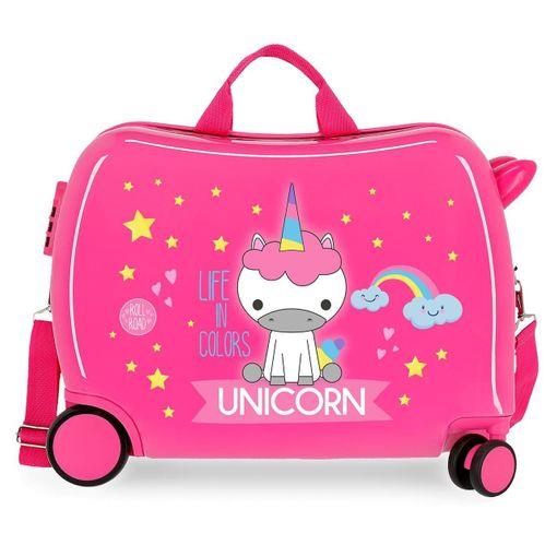 TROLLEY CAVALCABILE UNICORNO FUCSIA
