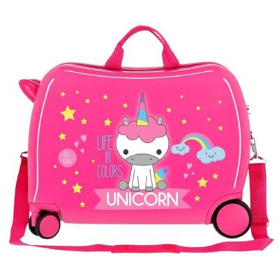 TROLLEY CAVALCABILE UNICORNO FUCSIA