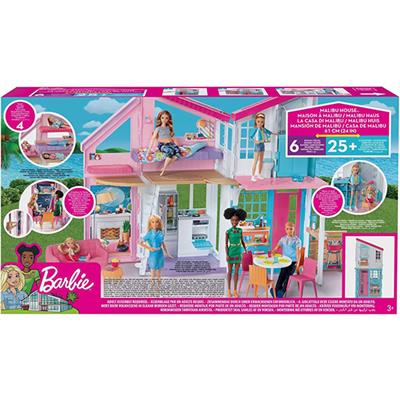BARBIE CASA MALIBU NEW: RICHIUDIBILE, 2 PIANI e 25 ACCESSORI