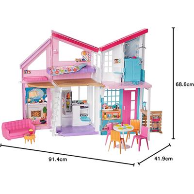 BARBIE CASA MALIBU NEW: RICHIUDIBILE, 2 PIANI e 25 ACCESSORI